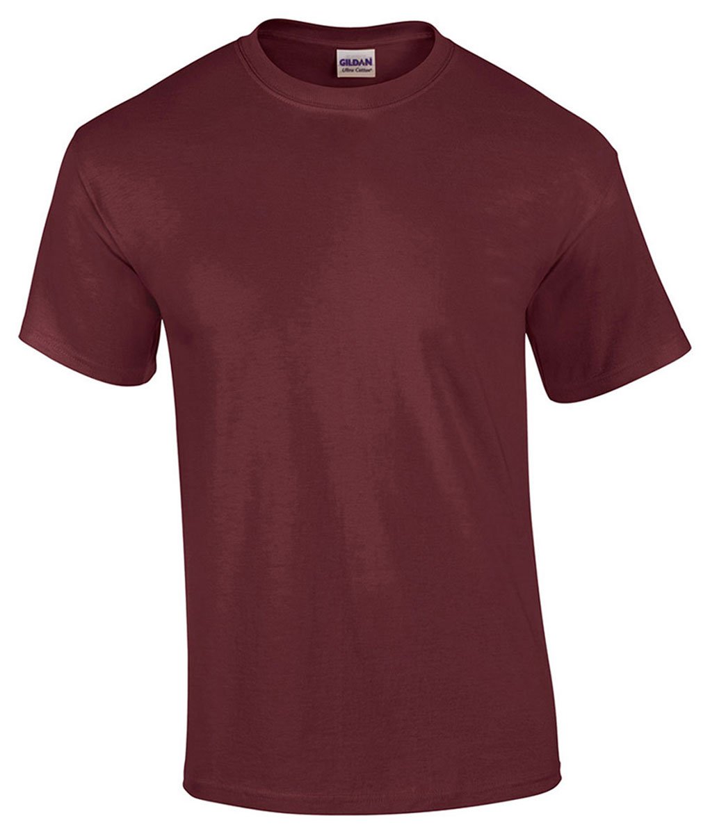 Gildan Men's Maroon Heavy Cotton Short Sleeve T-Shirt (2Xl) (Maroon)