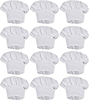 Vista 1 de ESHATO Sombrero de chef para niños, gorra de cocina de algodón elástico ajustable para niños