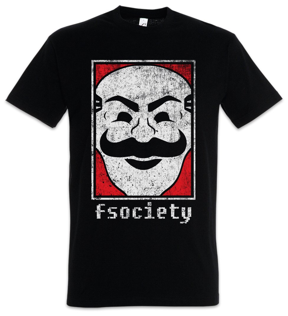 Urban Backwoods Men's Black Mr. Fsociety Logo T-Shirt Size M