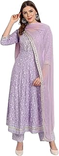 Rayon Anarkali Indian Kurti For Women Summer Dress Kurta Pant With Dupatta Set Pakistani