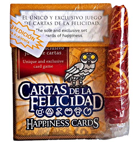 Cartas de la Felicidad, Juego de Cartas con baraja específica, Esotérico con Gran Poder de Atracción Capaz de Hacer Cumplir Tus Deseos y sueños, Incluye tapete para tirada de Cartas