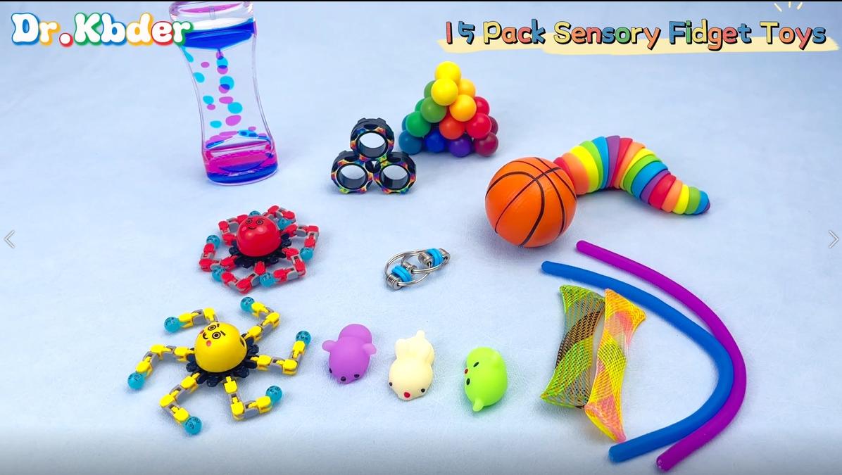 Nestling Fidget Toys Set, 30 Stks Sensorische Fidget Speelgoed voor Kinderen Volwassenen, Stress Reliever Angst Relief Sensorische Squeeze Speelgoed voor ADHD Autisme Speciale Noden