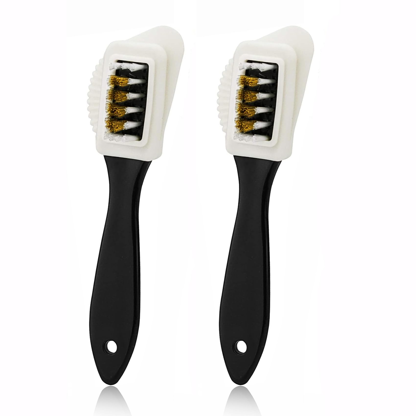 Ky-Tech 2Pcs Suede Brush 2Pcs Suede & Nubuck Brush 4-Sided Shoe Cleaner With Brass Bristles For Clean Suede Brush For Shoes Cleaner Nubuck Leather Boots