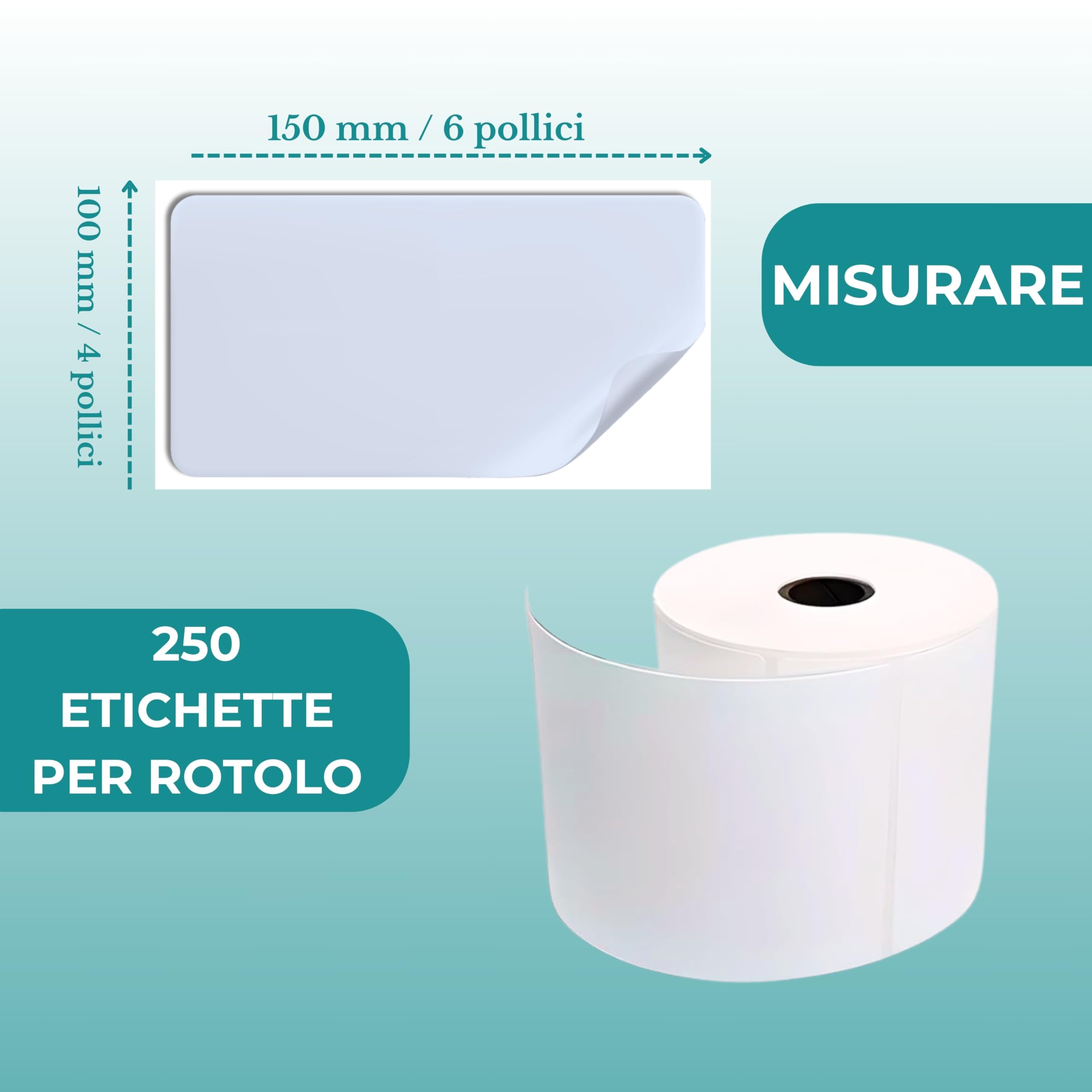 Etichette termiche Double Dragon Premium 100x150mm 10 Rolli - Dettaglio