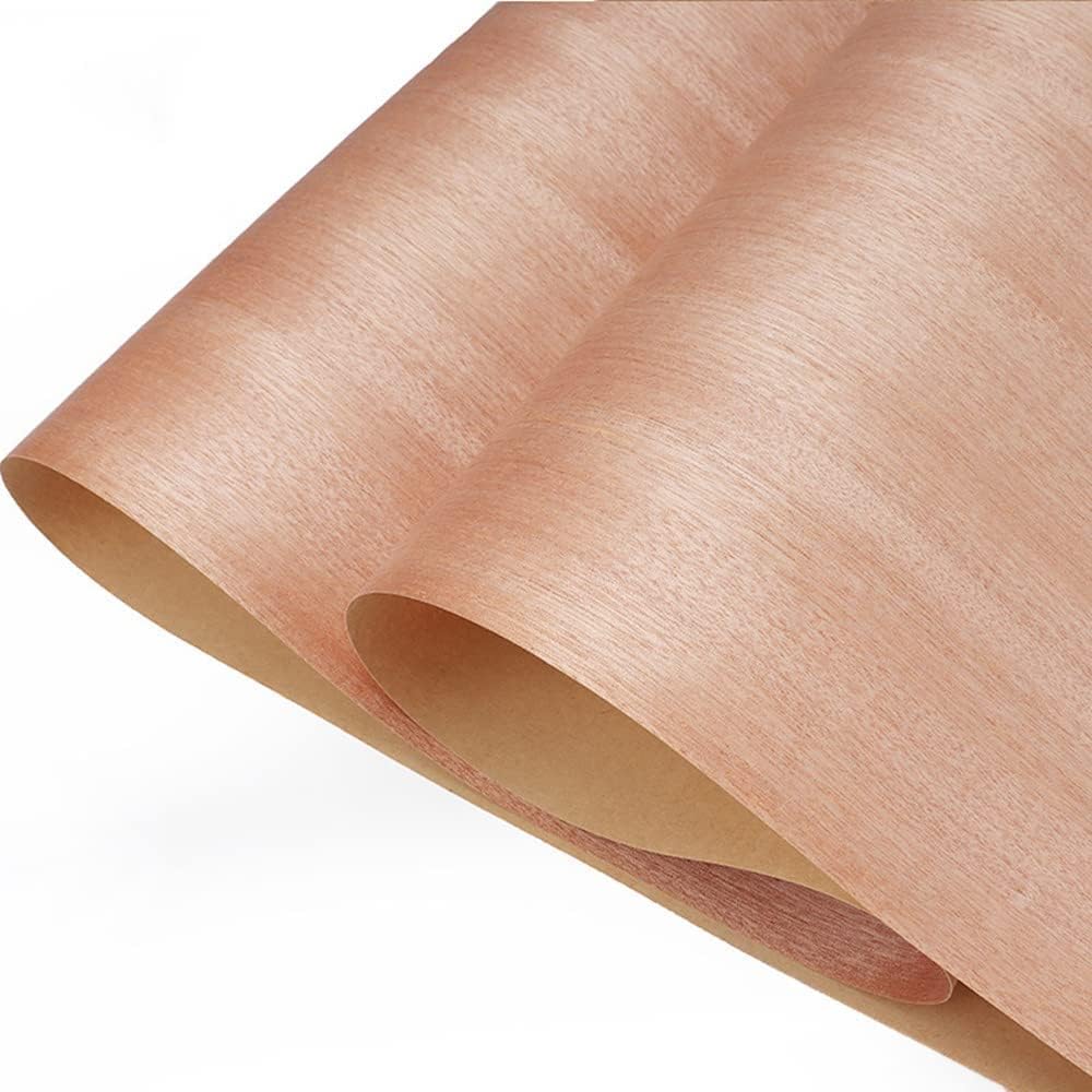 Natural Red Walnut Wood Veneer Sheet(60x250CM) Furniture Restoration Sheets for Speaker Showcase Cabinets Table Shelves Kitchen Furniture Hotel Table Kitchen(AAA Grade)