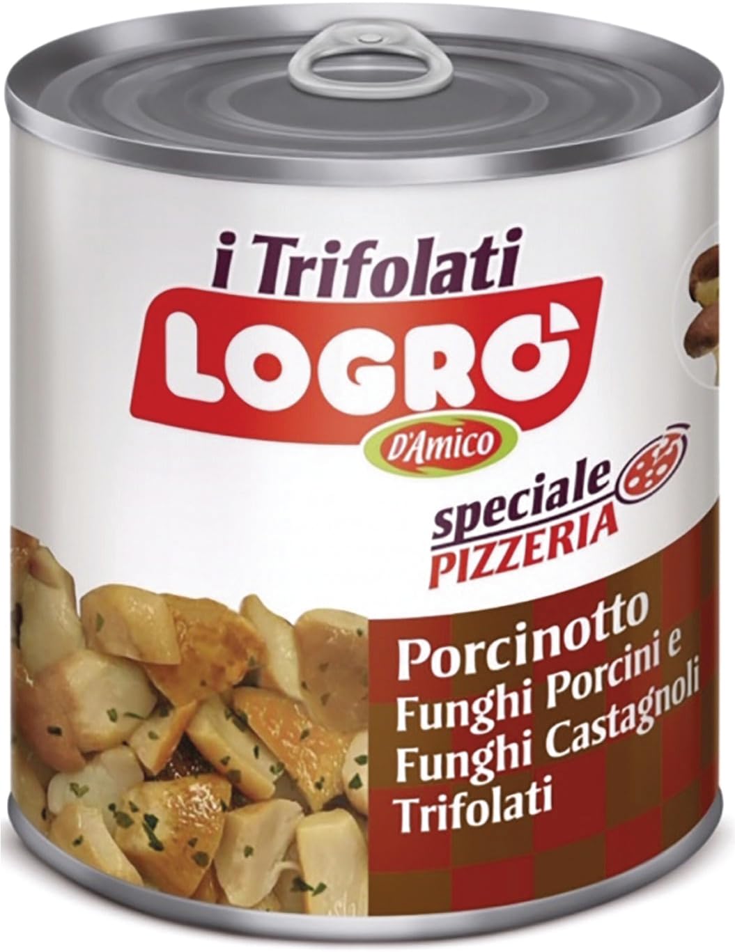 Logro' Porcinotto Funghi Porcini E Castagnoli Trifolati In Olio - Grande Formato, 780g