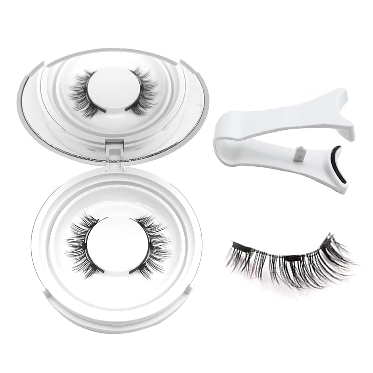 Reusable Magnetic Eyelashes,Soft Magnetic Lashes,No Glue Needed Eyelashes Cat Eye Natural Look Lash Clusters Kit, Easy to Wear, Reusable (Applicator)