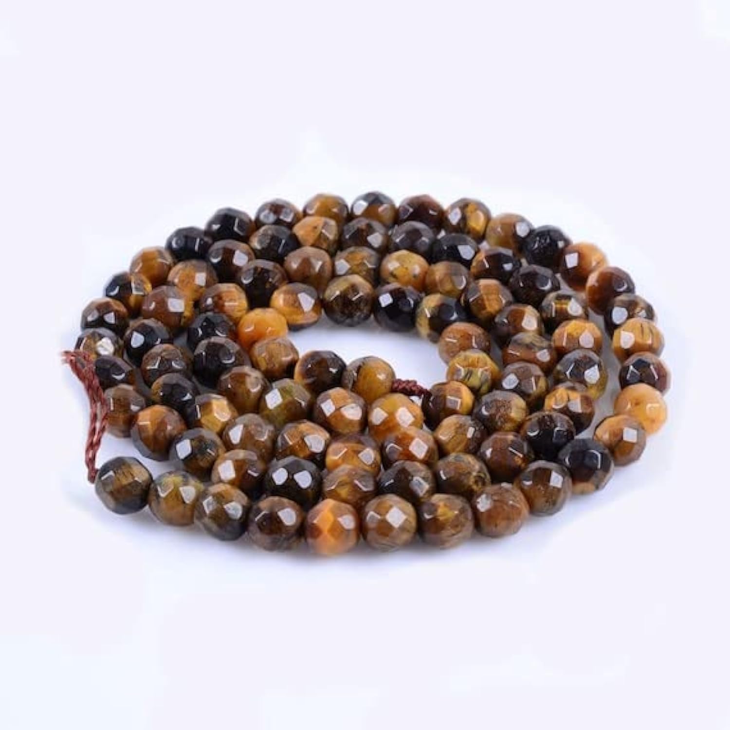 Œil de tigre doré 4mm perles facettées en pierre de lithothérapie LKBEADS fil de perles rondes