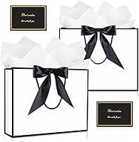 Vista 20 de Bolsas de regalo JMANNI, 1 pieza de bolsas de regalo grandes con cinta y 1 tarjeta de felicitación con 2 papeles de seda, bolsa de regalo de papel