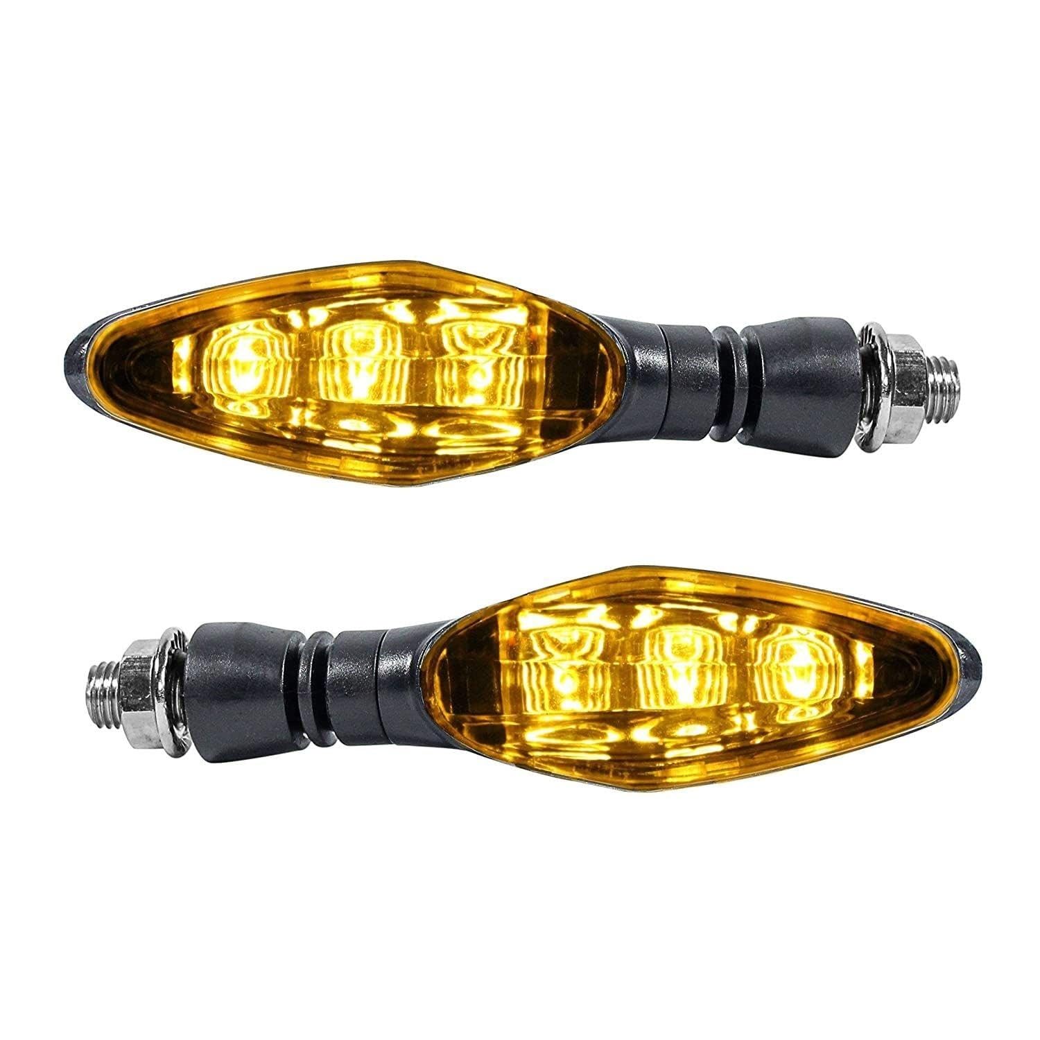 Sequential LED Turn Signal Indicators for Motorcycle, Amber Light, Waterproof, Universal Fit |Yellow, Set of 2 - Review, Price and Buying Guide