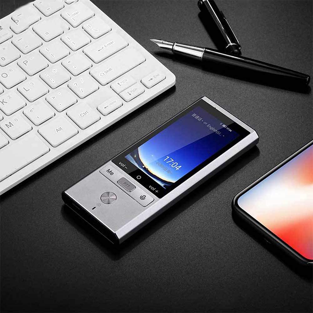 Dispositivo di traduzione istantanea ligente, traduzione Online, promemoria Audio, traduzione Tramite Fotocamera, Touch SN da 3,0 Pollici, 107 Lingue, Ideale per Viaggi e Affari, Argento