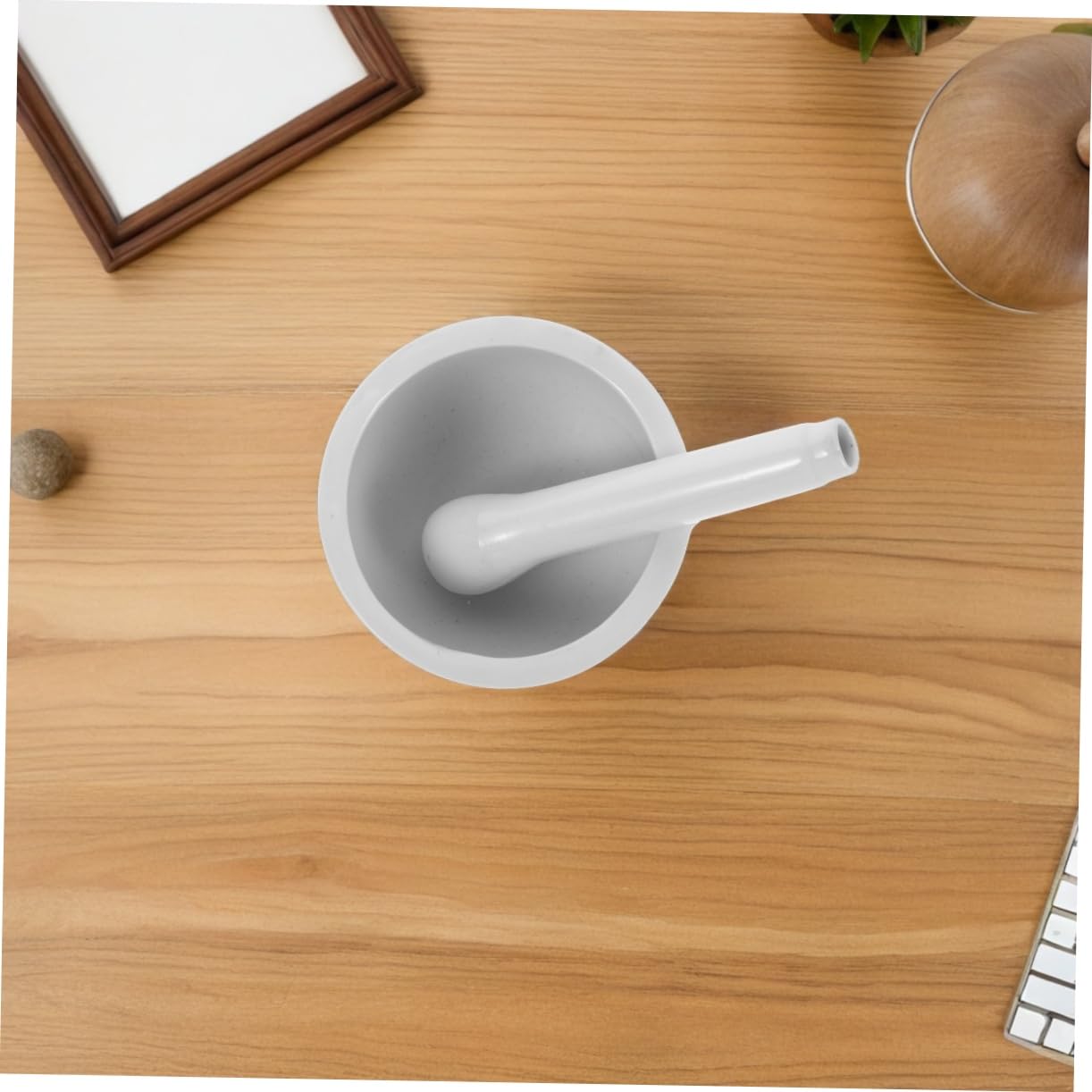 2 Sets Ceramic Mortar and Pestle Grinding Bowl Set Mess Design for Fine Grinding and Mixing Pigments for Home Studio and School Use