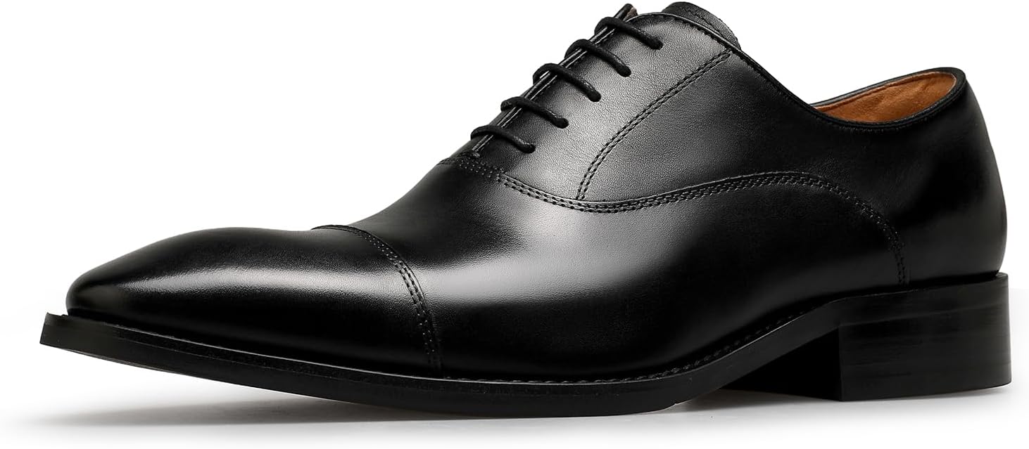 DESAI Men’s Dress Shoes with Genuine Leather in Classic Formal Oxford Leather Shoes for Men - Image 2