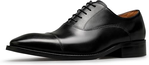 Zapatos de vestir para hombre Oxford con cordones zapatos de cuero formales para hombres