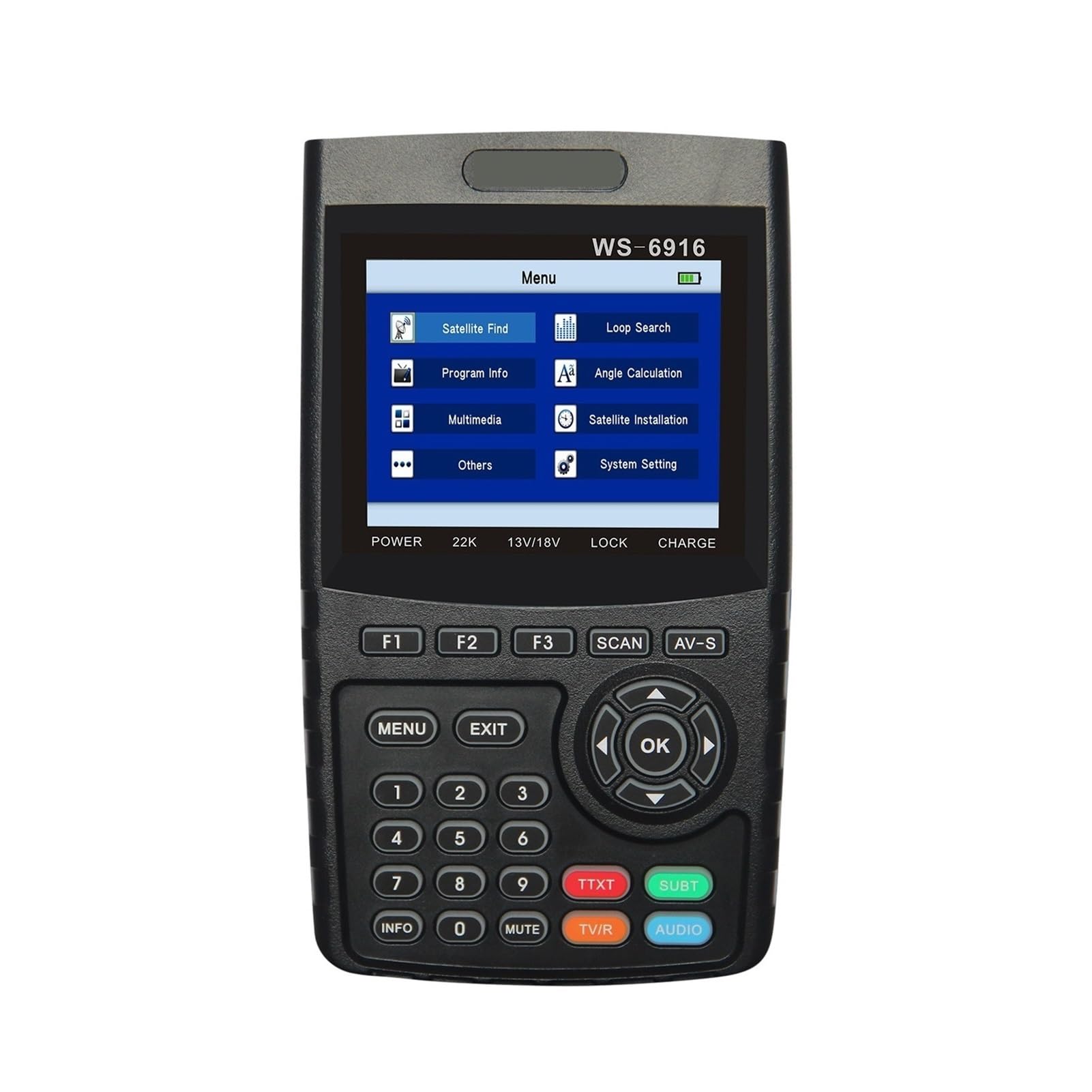 Cercatore satellitare, WS-6916 Misuratore di rilevamento satellitare digitale TV HD del segnale da 3,5 pollici