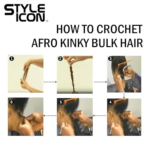 Miniatura 8 de Style Icon - 3 paquetes estilo Afro, cabello humano rizado, natural negro, trenzado. Extensiones de pelo rizado de cabello humano, para rastas