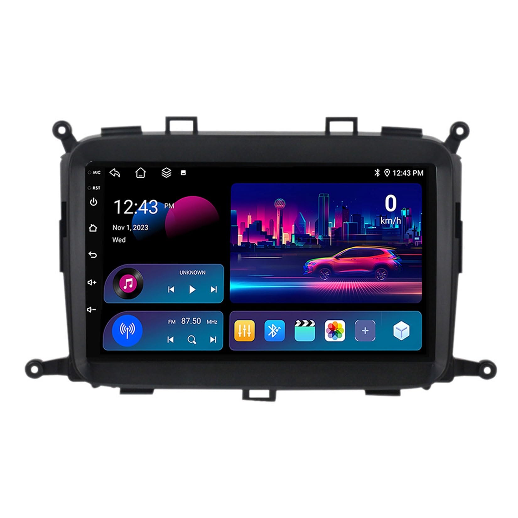 Radio samochodowe z systemem Android 2 Din dla Kia Carens 2013-2019 ekran dotykowy 9-calowy nawigacja GPS nawigacja multimedialny odtwarzacz wideo z Bluetooth 4G WiFi FM RDS DSP(P18 8Core 6+128G)