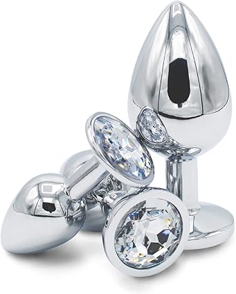Plug Anal Trío Set Pequeño, Mediano y Grande para Diversión y Experimentación, Juguetes Eróticos Anales Premium para Parejas, Dilatadores Unisex Color Blanco