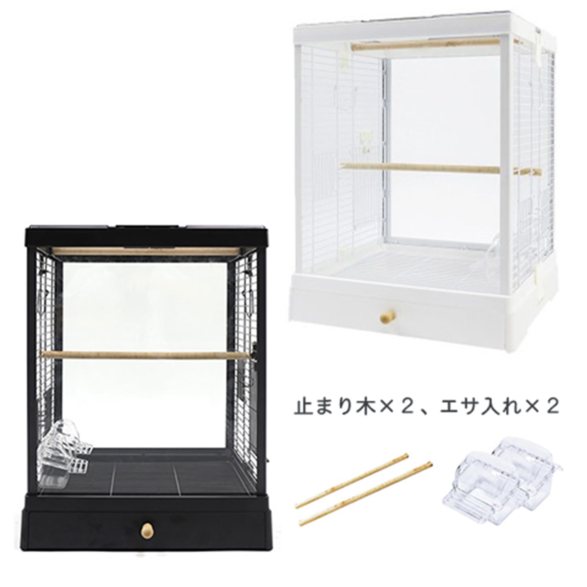 美品❗️DaYang インコガラスケージ 62×42.6×54.5) Amazon | インコケージ ガラスケージ M ホワイト』バードケージ