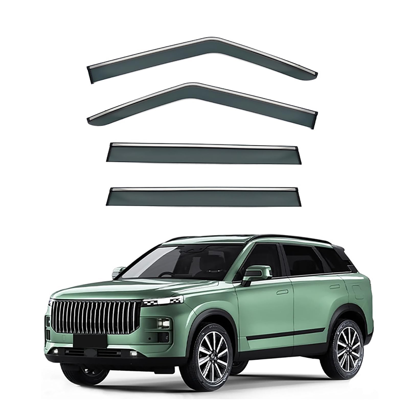 ONEMAJI 4 Pcs Wind Deflectors Rain Guards Window Visor for Jaecoo J7 2023 2024 2025, Vent Shades Accessories Window Deflectors Exterior Car Accessories