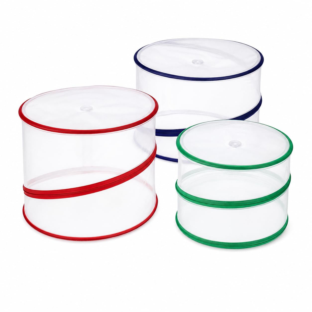 Pop Up Food Covers Set of 3 Mesh Food Tent Covers – Foldable Reusable Food Protectors for Outdoor & Indoor Use, Picnic BBQ Party Food Cover Net (3 Sizes 15”, 13.75”, 12” (15”/13.75”/12”)