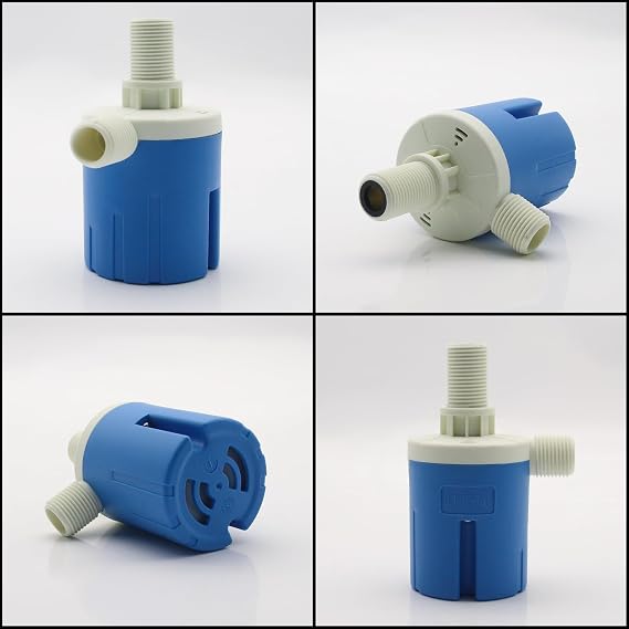 1/2'' Automatic Float Valve, Auto Fill Shut Off Water Level Control Floating Ball Valve for Water Tank Fountains Livestock Drinking Toilet Swimming Pool Automatic Irrigation (Top Inlet)