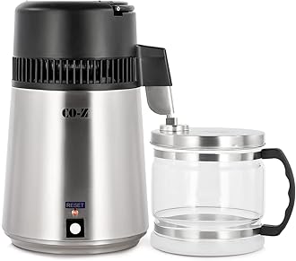 CO-Z 304 Stainless Steel Water Distiller, 4L 750W Countertop Home Tabletop Distiller Water Making Machine, Distill Distilling Water Purifier Distillers, Distilled Clean Water Maker, Pure Water Maker
