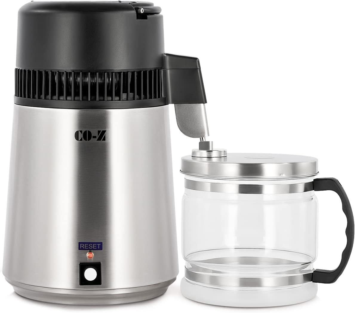 CO-Z 304 Stainless Steel Water Distiller, 4L 750W Countertop Home Tabletop Distiller Water Making Machine, Distill Distilling Water Purifier Distillers, Distilled Clean Water Maker, Pure Water Maker