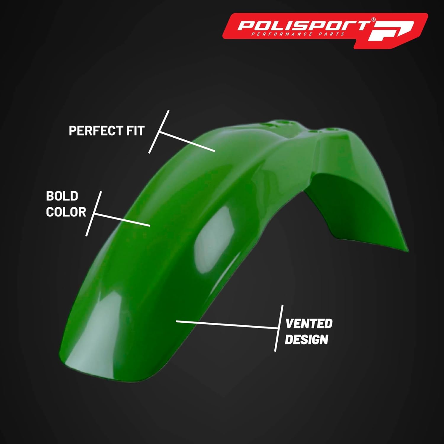 Polisport Motocross (MX) Replica Plastic Kit for Kawasaki KX 65 (2000-25) – OEM Quality, Durable, Flexible Green/White