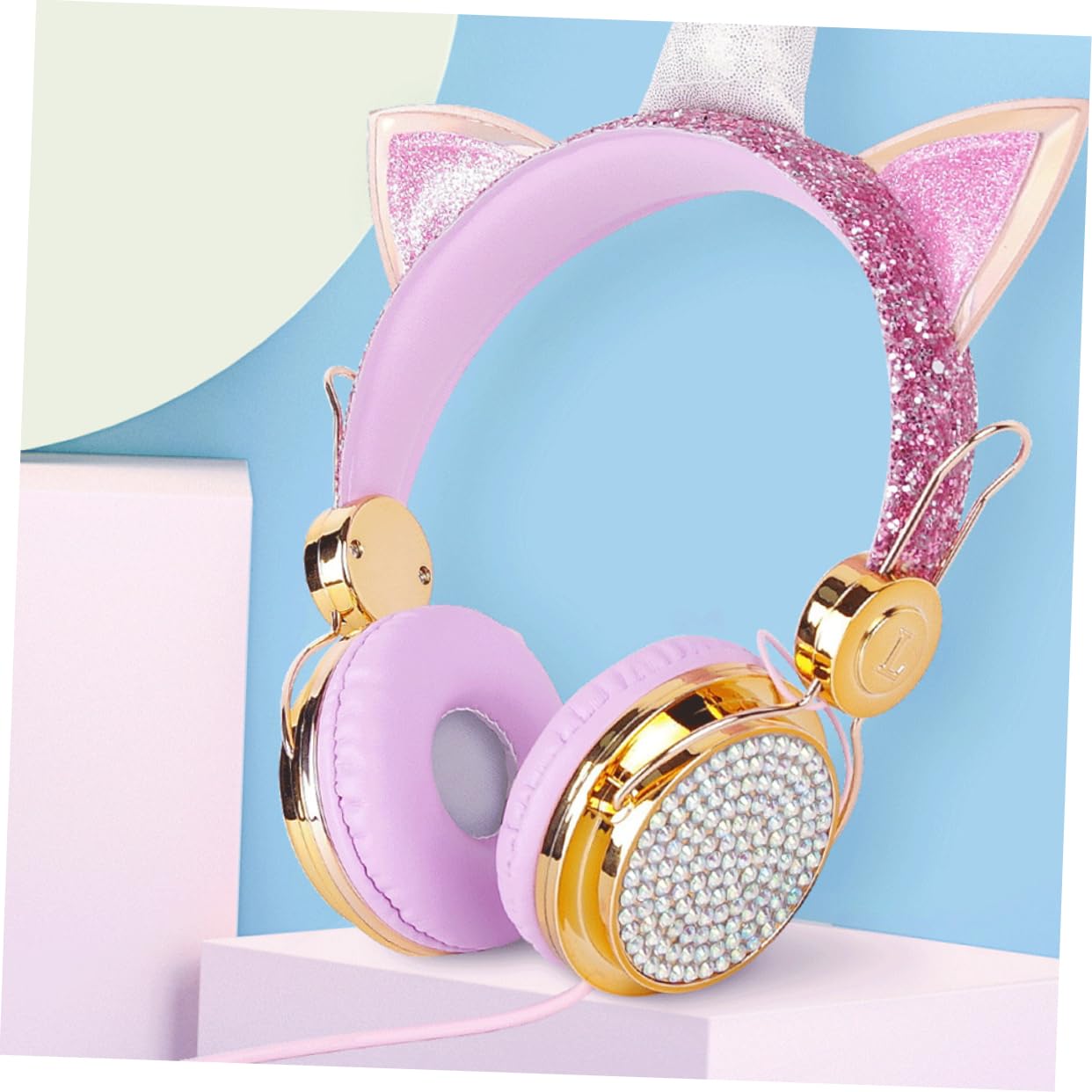 Uonlytech 2stücke Kopfhörer Für Junge Mädchen Mit Mikrofon Einstellbares Ear Headset Roségold Für Laptop Computer Und Smartphone Bequemes Design Für Langanhaltenden