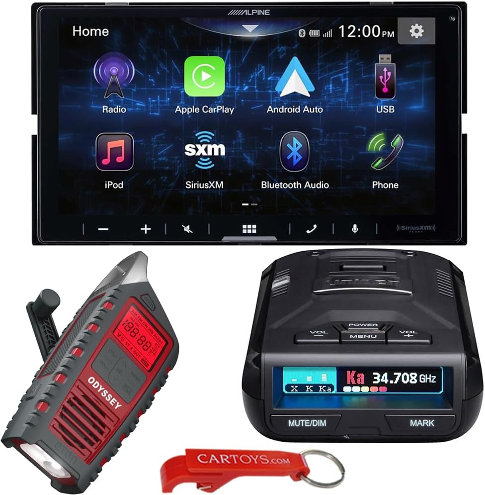 Alpine iLXW670 7" Receiver, Uniden R3 Radar Detector