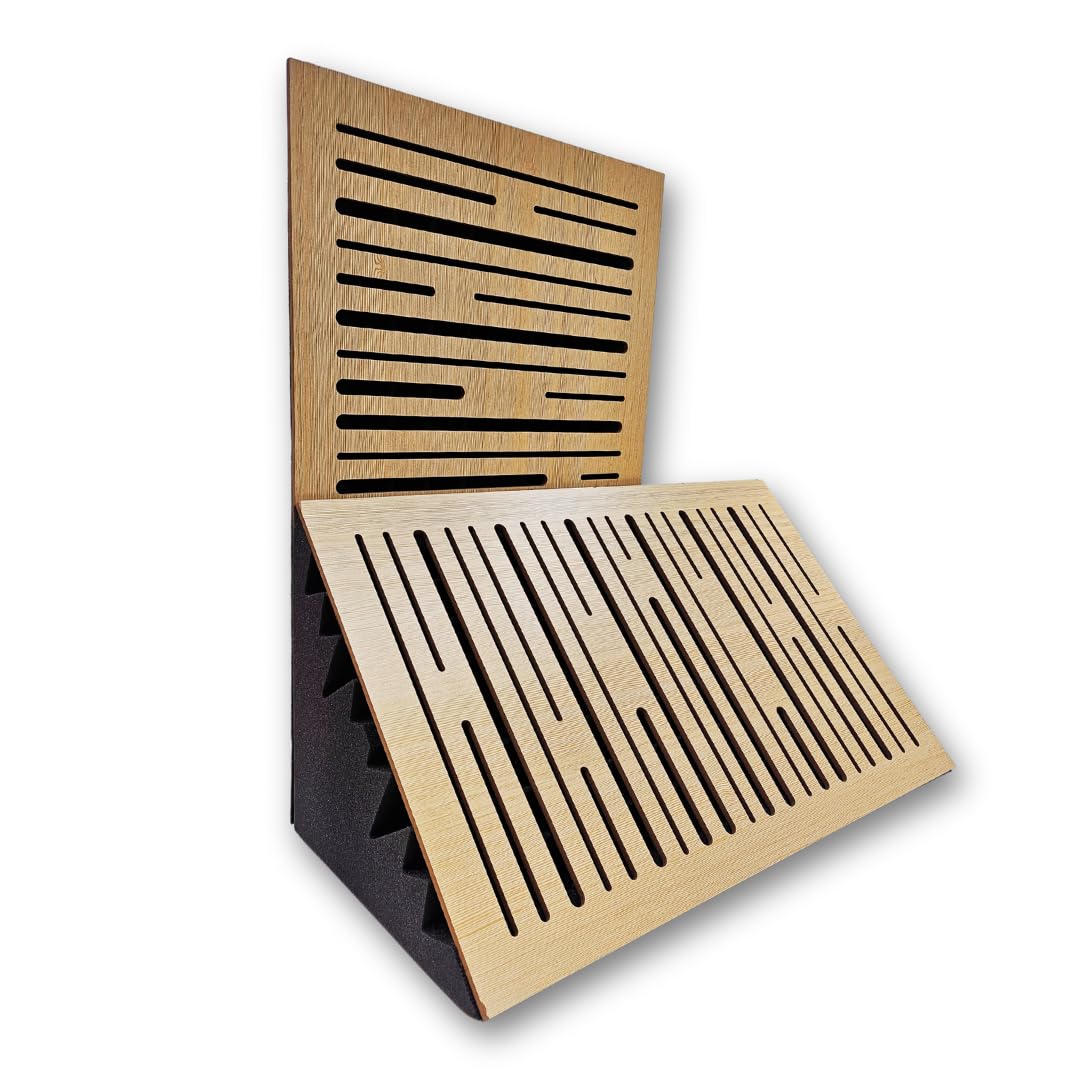 SoundaXe® Pulse Corner Bass Trap, Wood + Acoustic Foam | Diffuse Bass in Studio & Home Theatres | Douglas Pine, 24x15 inch, 2 pcs-image-48