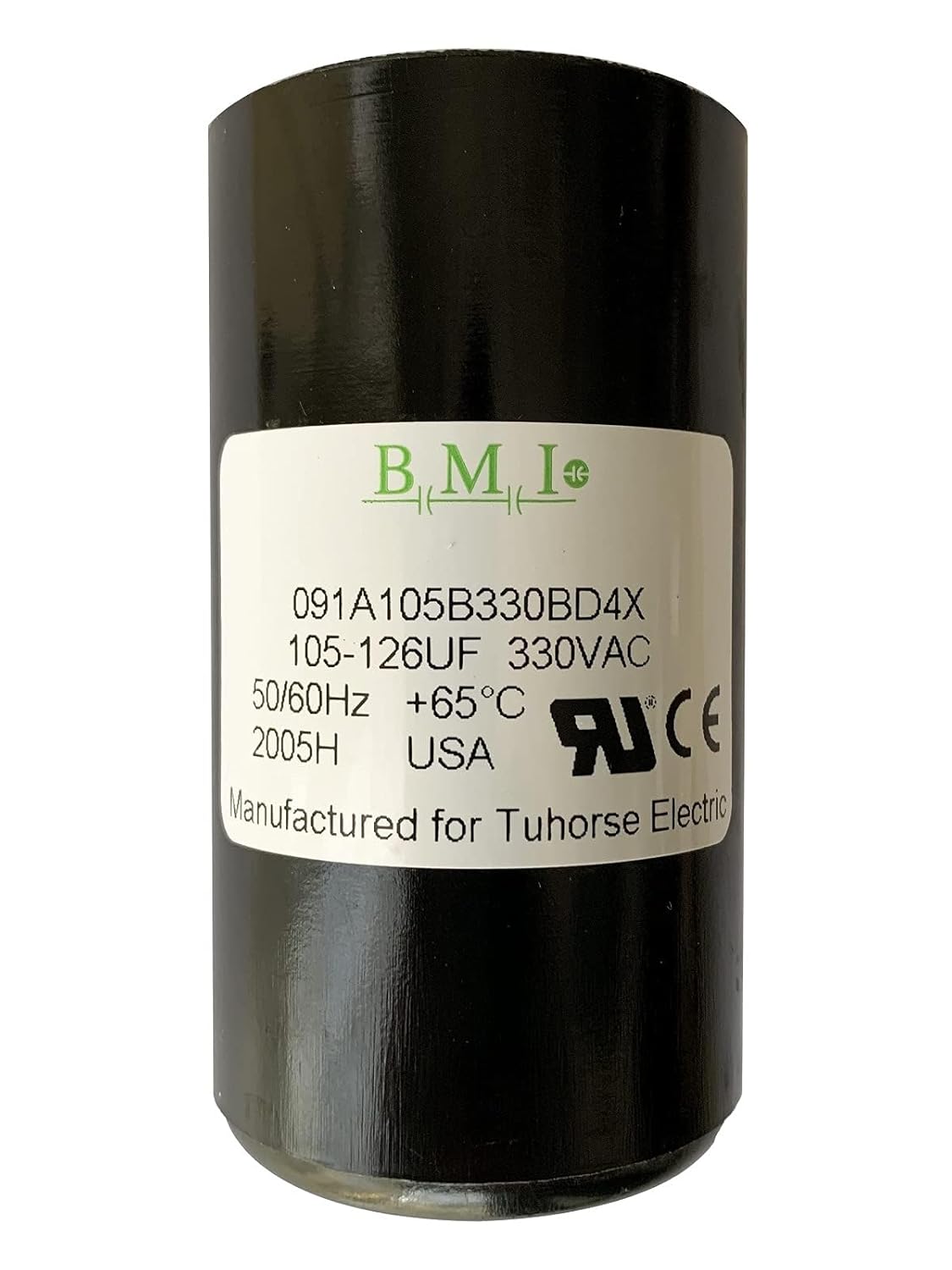 105-126UF Motor Start Capacitor, Compatible Replacement Part for U17-1425, U17-2065 and The Start Cap in TCB20M230DLX. Made in USA by BMI for Tuhorse Electric