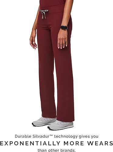 Miniatura 4 de FIGS Livingston - Pantalones médicos básicos para mujer, cintura de yoga, 2 bolsillos, ajuste clásico de pierna recta