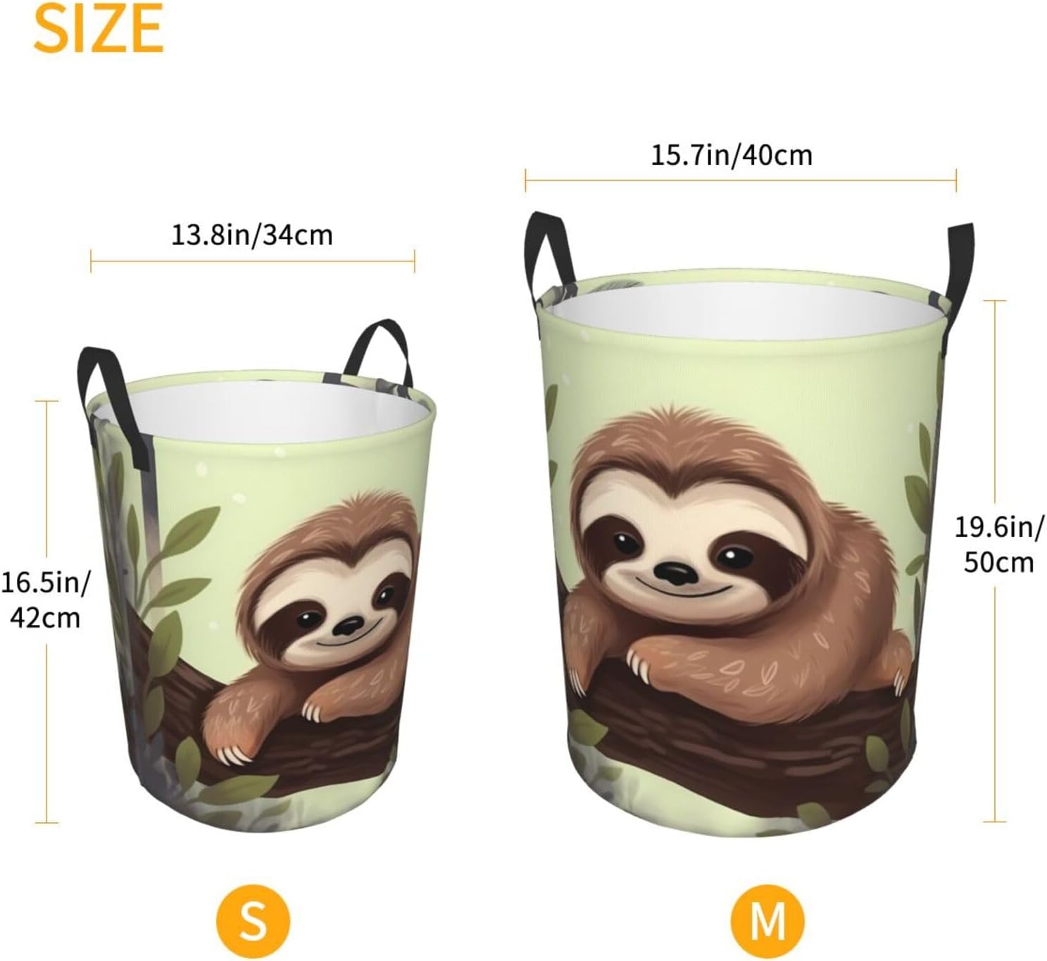 Cute Sloth Laundry Basket Foldable Waterproof Laundry Hamper Clothes Storage Bin With Handles Oxford Cloth Toy Organizer Basket For Bathroom Laundry Bedroom Small image 5