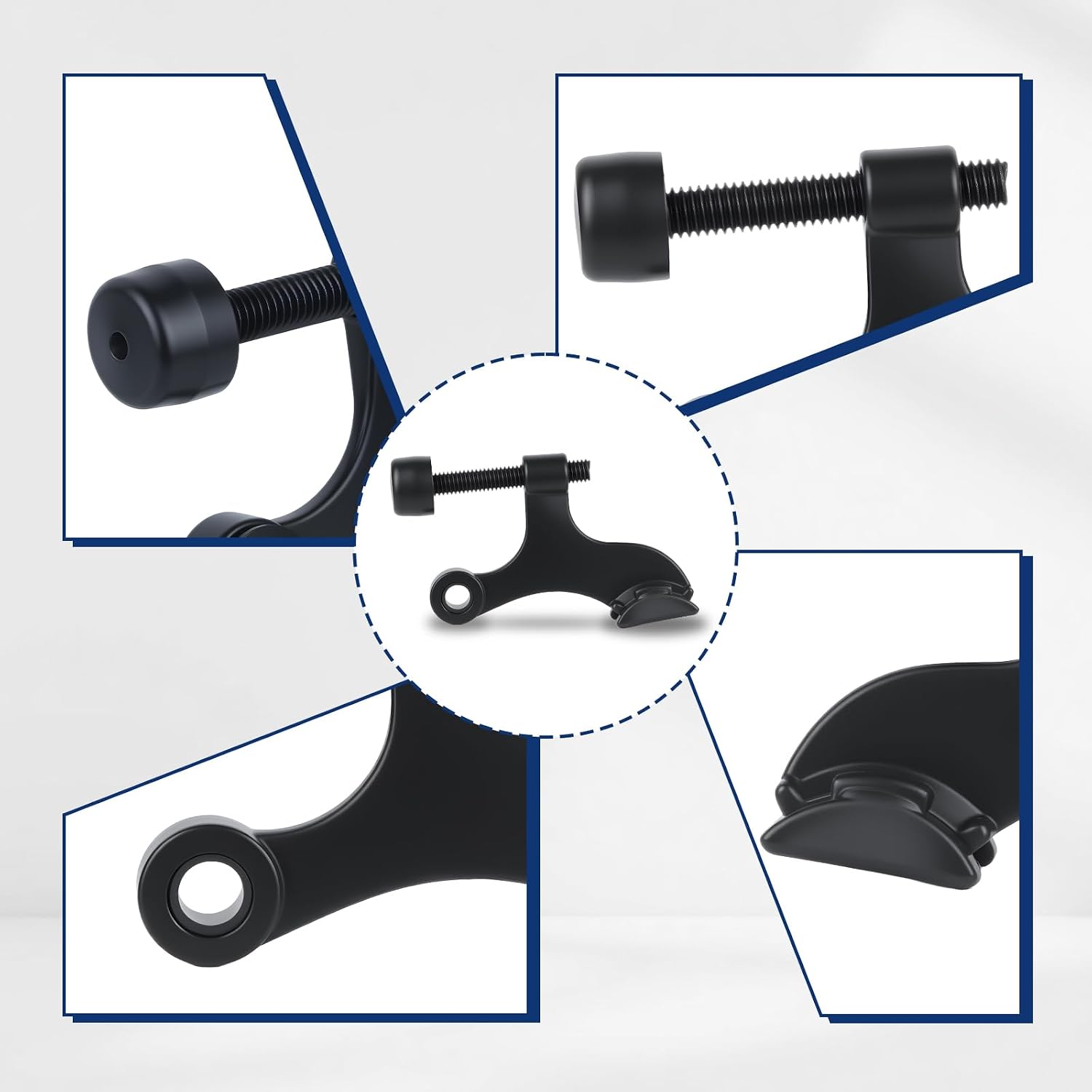 Hinge Pin Door Stop, Adjustable Door Stopper Hinge, 8 Pack image 4