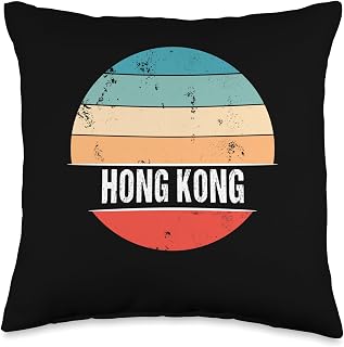 Hong Kong China City Trip Throw Pillow
