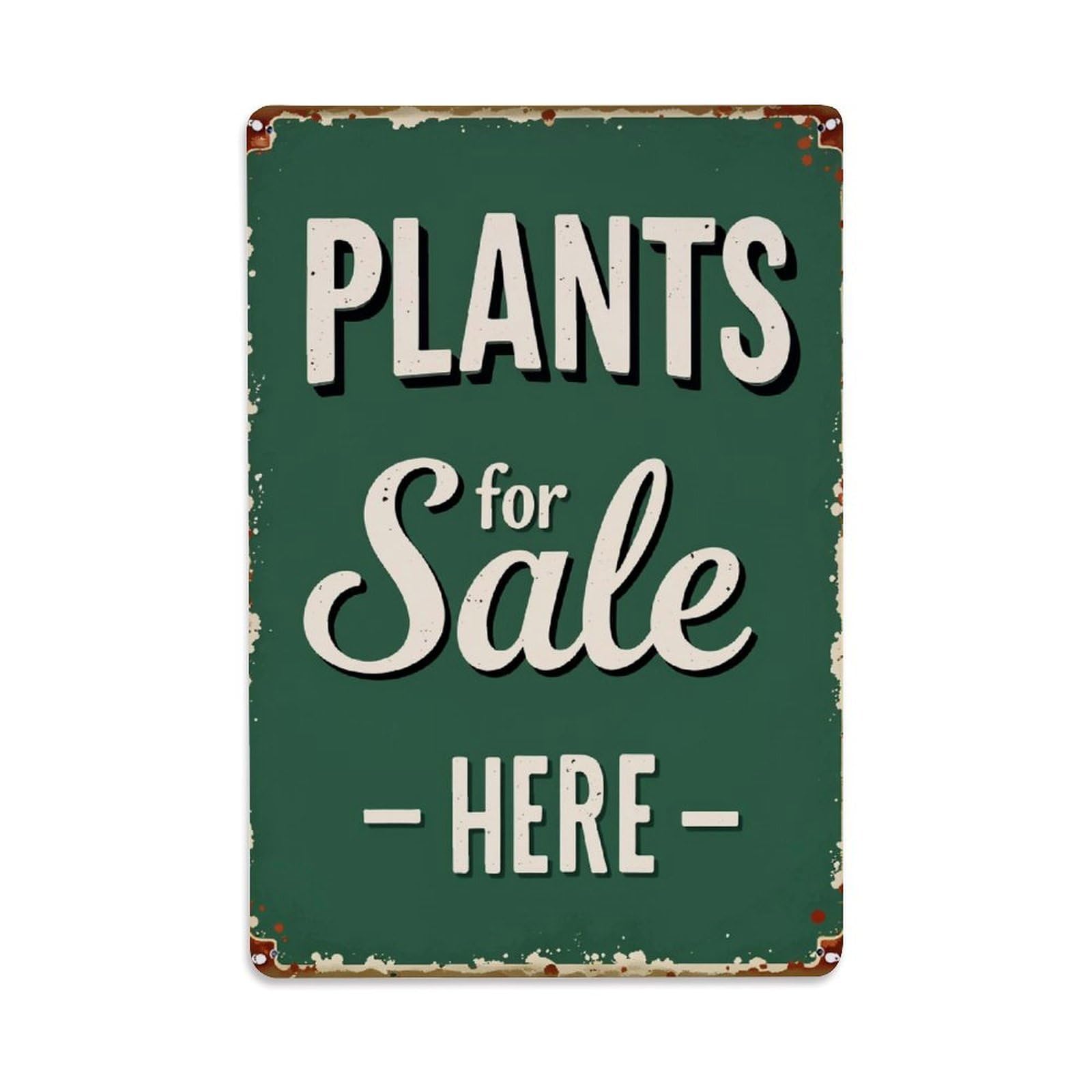 Enderetf Vintage Plants For Sale Here Tin Sign Metal Poster, Home Bar Garage Man Cave Cafe Indoor & Outdoor Wall Decoration 8X12inches