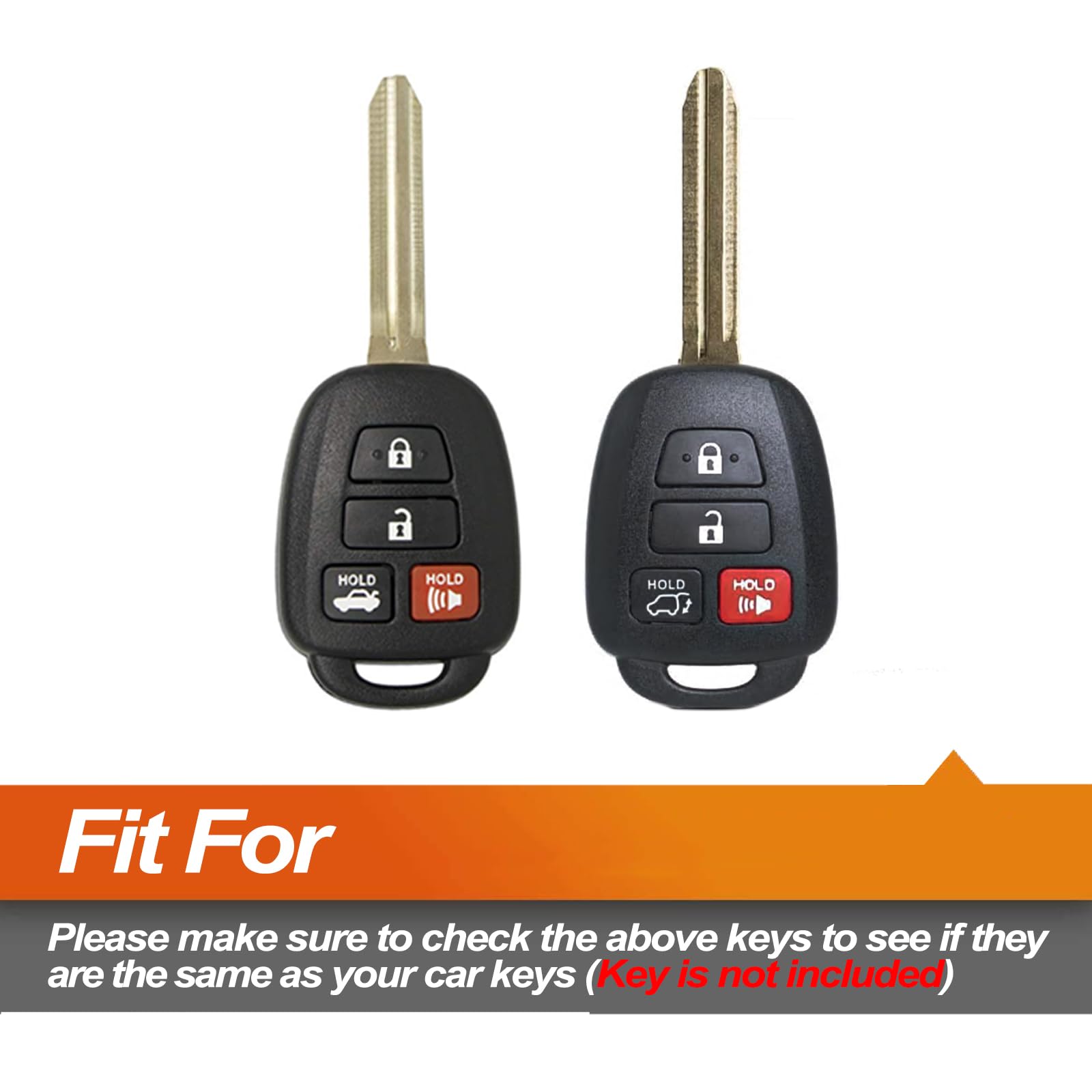 Silicone Key Fob Cover Fit for Toyota Camry SE LE Avalon Corolla RAV4 Venza Highlander Sequoia Scion 86 — view 2