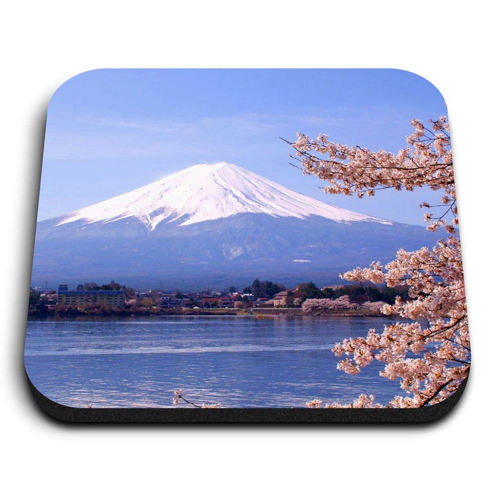 1 x Square MDF Fridge Magnet - Mount Fuji Japan Mountain Japanese 8986