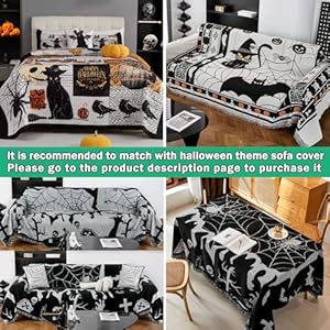 EVENHUG Halloween Theme King Size Quilt Bedding Set with 3 Pillow Shams Lightweight Soft Bedspread Coverlet Halloween Holiday Bed Cover for Bedroom Home Decoration (4 Pieces) EVENHUG Halloween Theme King Size Quilt Bedding Set with 3 Pillow Shams Lightweight Soft Bedspread Coverlet Halloween Holiday Bed Cover for Bedroom Home Decoration 4 Pieces