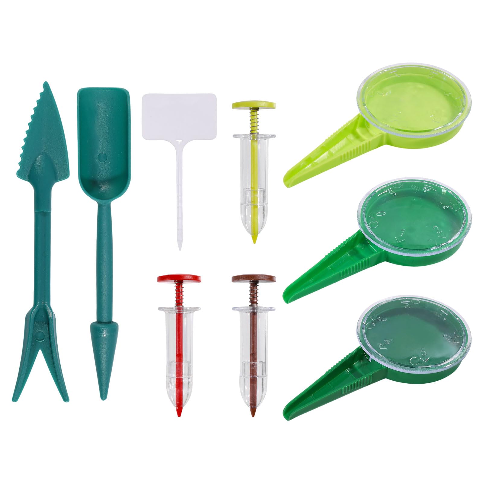 CONCHLERY 24 pcs Mini Seed Spreader Set Sowing Seed Dispenser Tiny Seeds Dispenser with 5 Degree Sower Spreader Handheld for Tiny Seeds