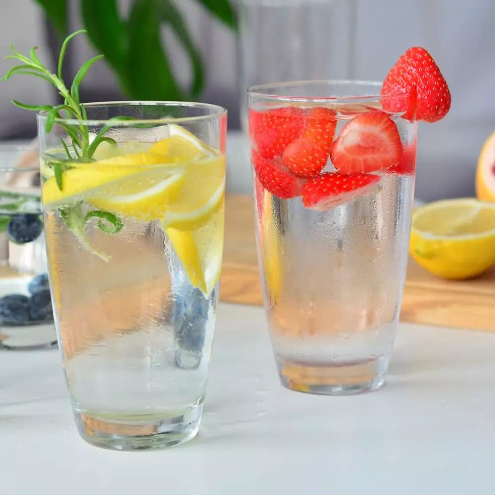Krosno Hohe Wassertrinkgläser, 6er Set, 479.1 g Mixology Collection, ideal für den täglichen Gebrauch, Trinkgläser, bleifrei und sicher, spülmaschinenfest, Made in Europe