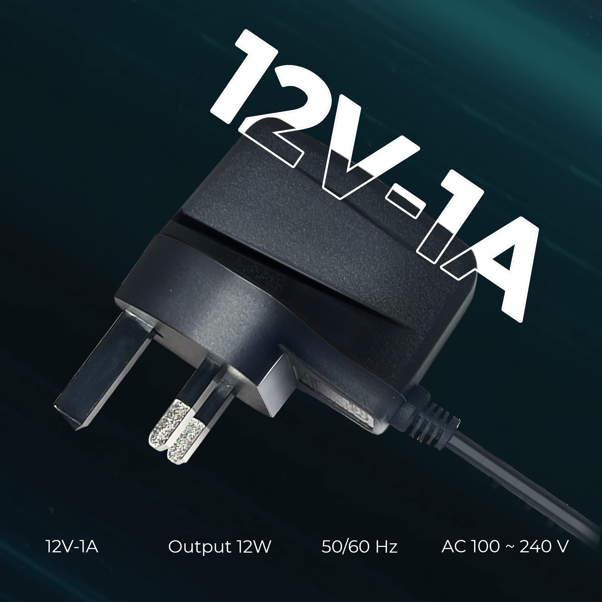 VENTON Alimentatore 12V 1A UK 5.5x2.1 Mm: Per TV Box, LED, Router E Fotocamere - 2