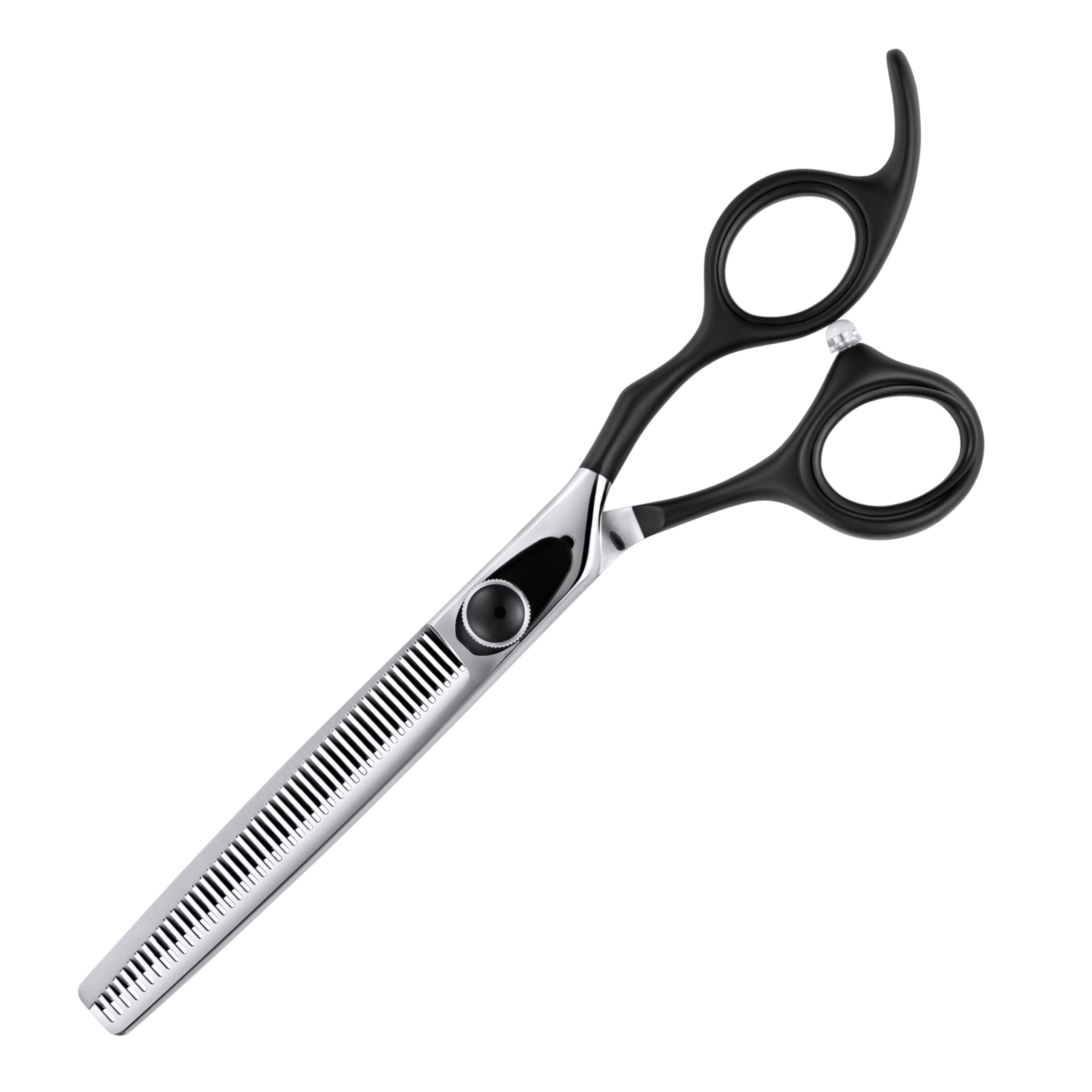 Masterclip 6.5” Onyx Thinning Scissors – Premium High-Grade Mirror Polished Stainless Steel Dog Grooming Scissors – Ideal to Thin The Coat & Leave a Natural Finish (Right Handed)