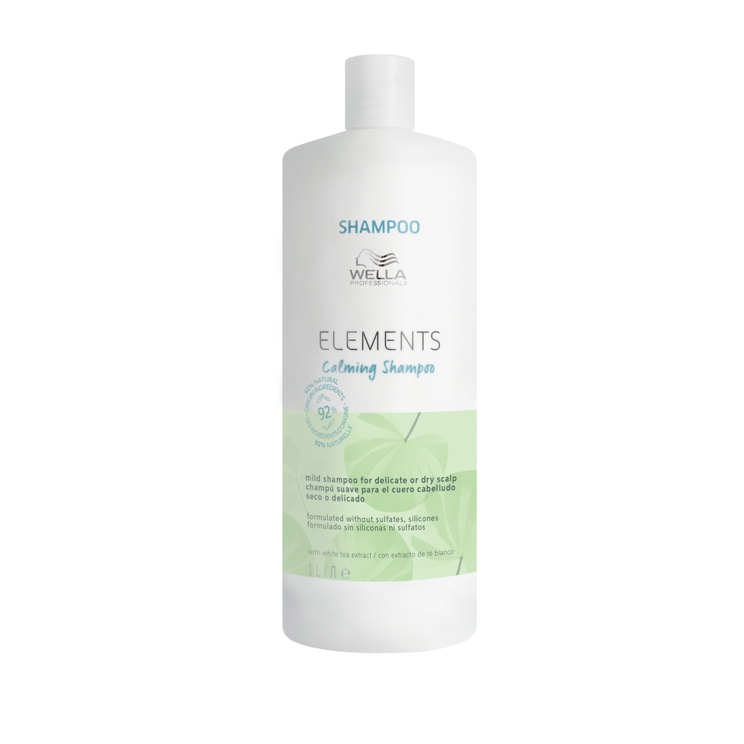 Wella Professionals ELEMENTS Calming Shampoing apaisant sans sulfate pour cuir chevelu sec ou délicat - Douceur & Brillance - Enrichi en Aloe Vera