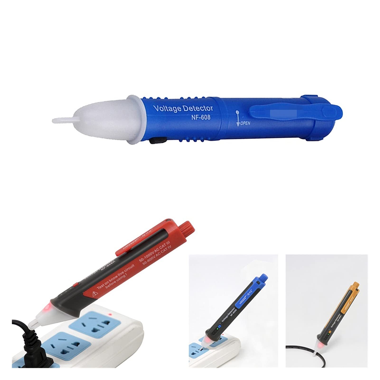 Leitungssucher Tester-Stift LED Licht AC. Elektrischer Spannungsprüferstift-Detektorsensor 50~1000V