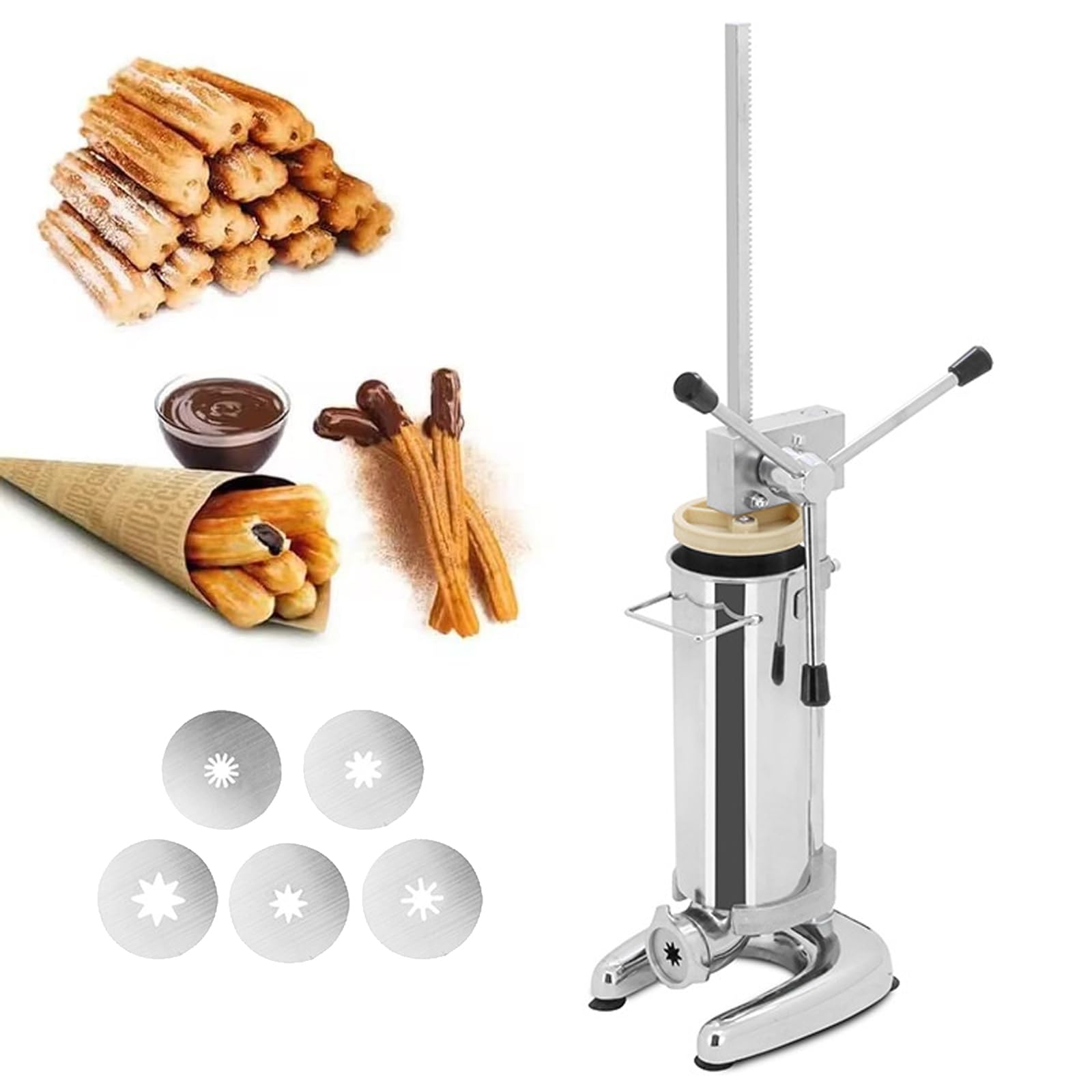 Machine à churros manuelle en acier inoxydable pour éviter le gaspillage de pâte
