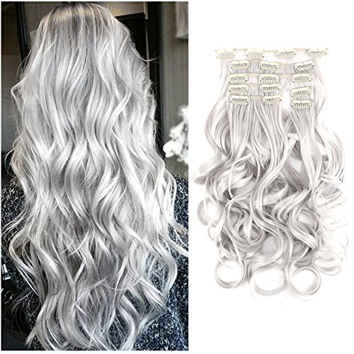The Best 7pcs Clip in Hair Extension Placement Look Real Synthetic Hair Accessories for Women Fashion Seamless Elegant Wedding Long Bridal Hair Pieces Kit Cheap for Sale(4.6oz per set)