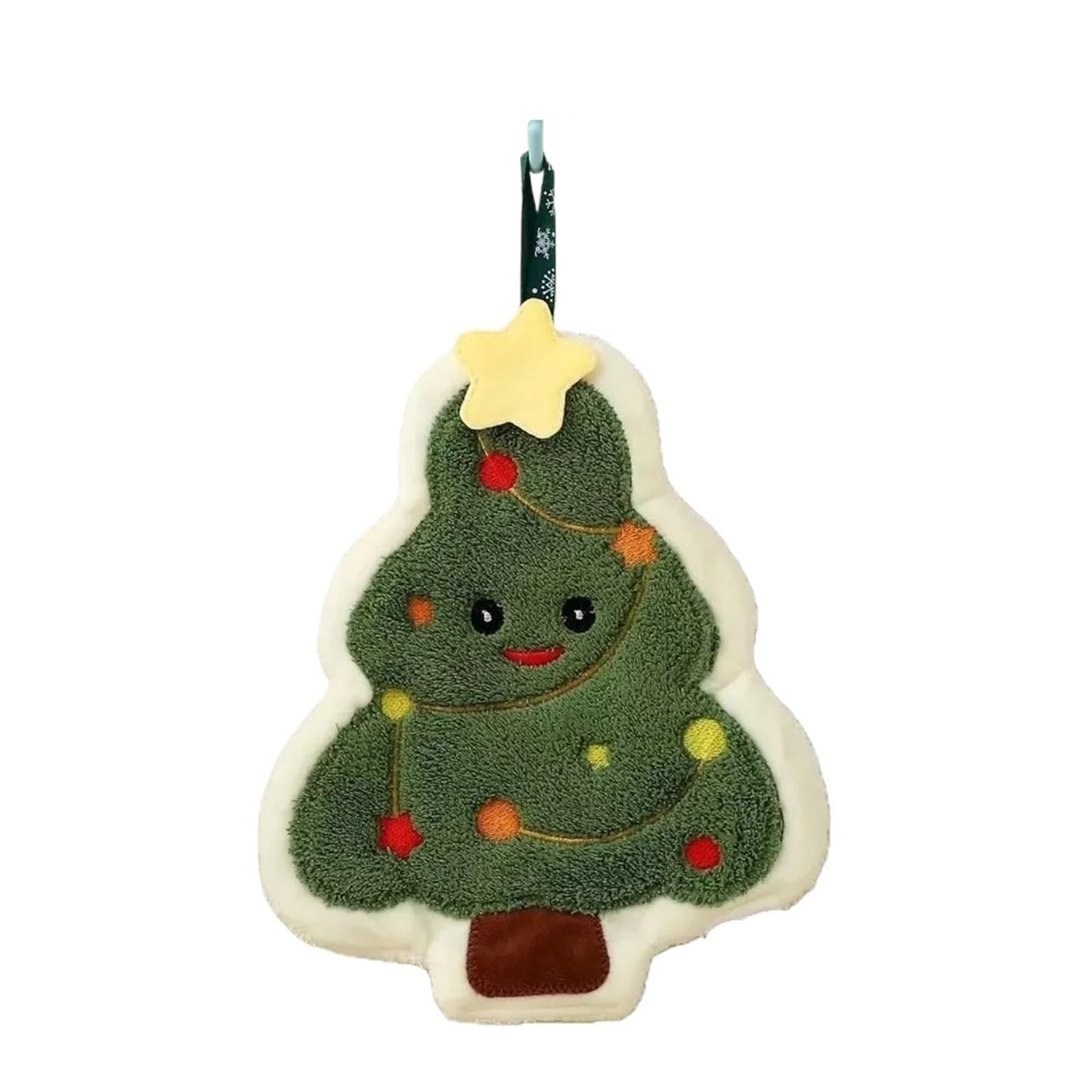 PPdingding 2pcs Merry Christmas Hand Towels - Santa Claus & Xmas Tree Kitchen Towels for Holiday Decor(Christmas Tree)